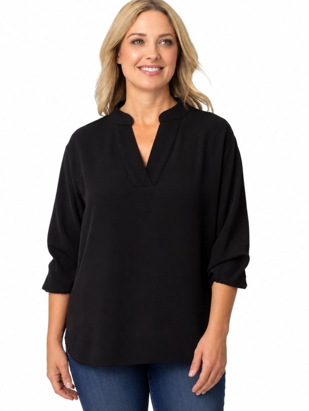 Joan Vass Black Dolman Sleeve Blouse | Size Small | Effortless Chic NWT